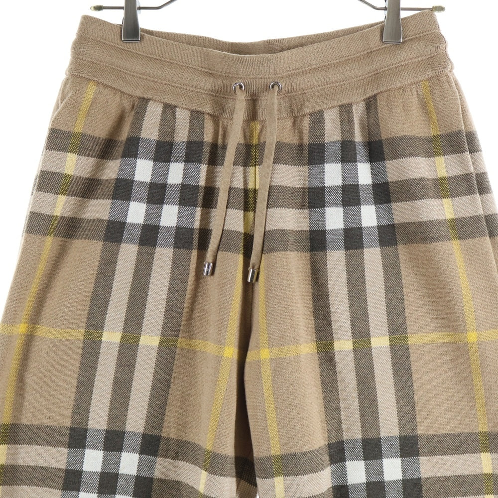 BURBERRY(バーバリー) ノヴァチェック ウールニットショーツ ハーフパンツ ブラウン 8054918
