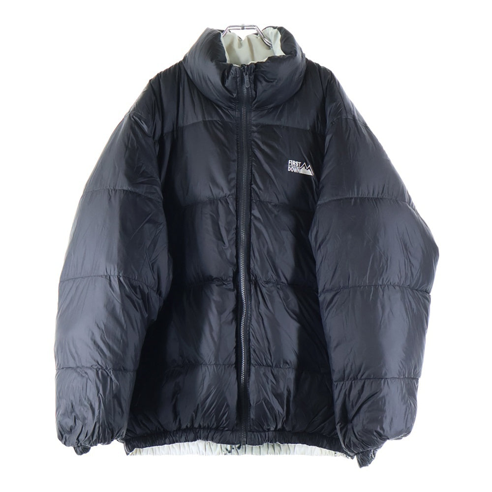 FIRST DOWN(ファーストダウン) 雪山 総柄デザイン リバーシブル ダウンジャケット ホワイト 642510