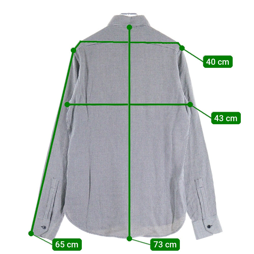 SAINT LAURENT PARIS(サンローランパリ) 千鳥格子 長袖シャツ 340855 ブラック/ホワイト