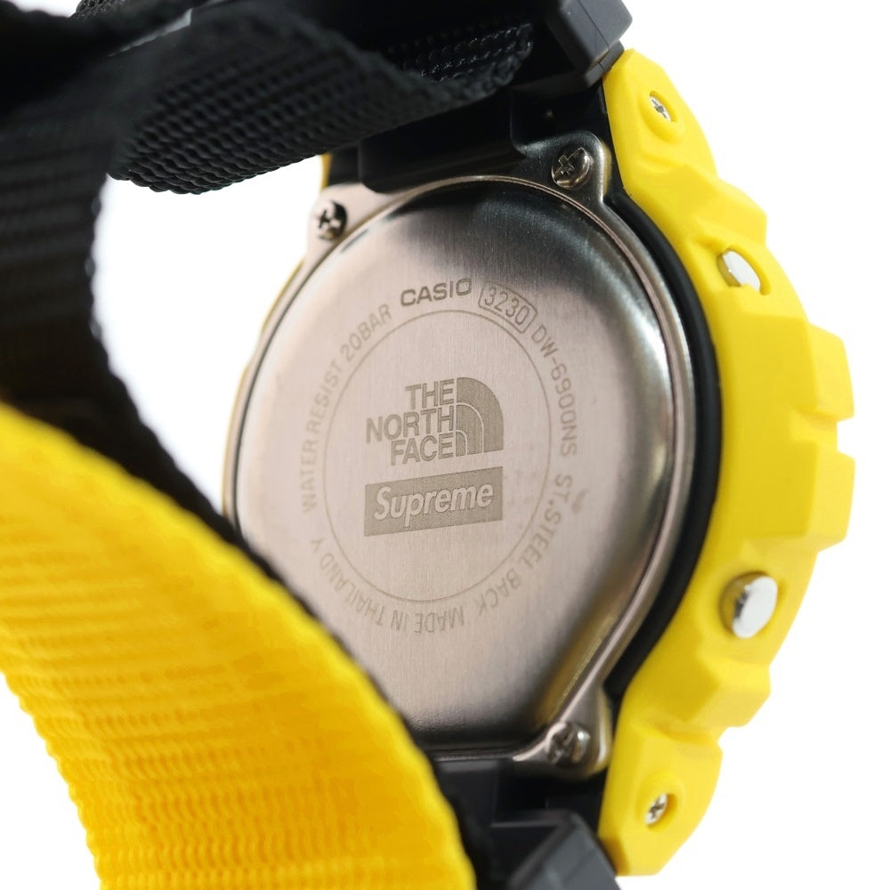 SUPREME(シュプリーム) 22AW ×THE NORTH FACE G-SHOCK Watch ザ ノースフェイス Gショックウォッチ 腕時計 イエロー DW-6900NS