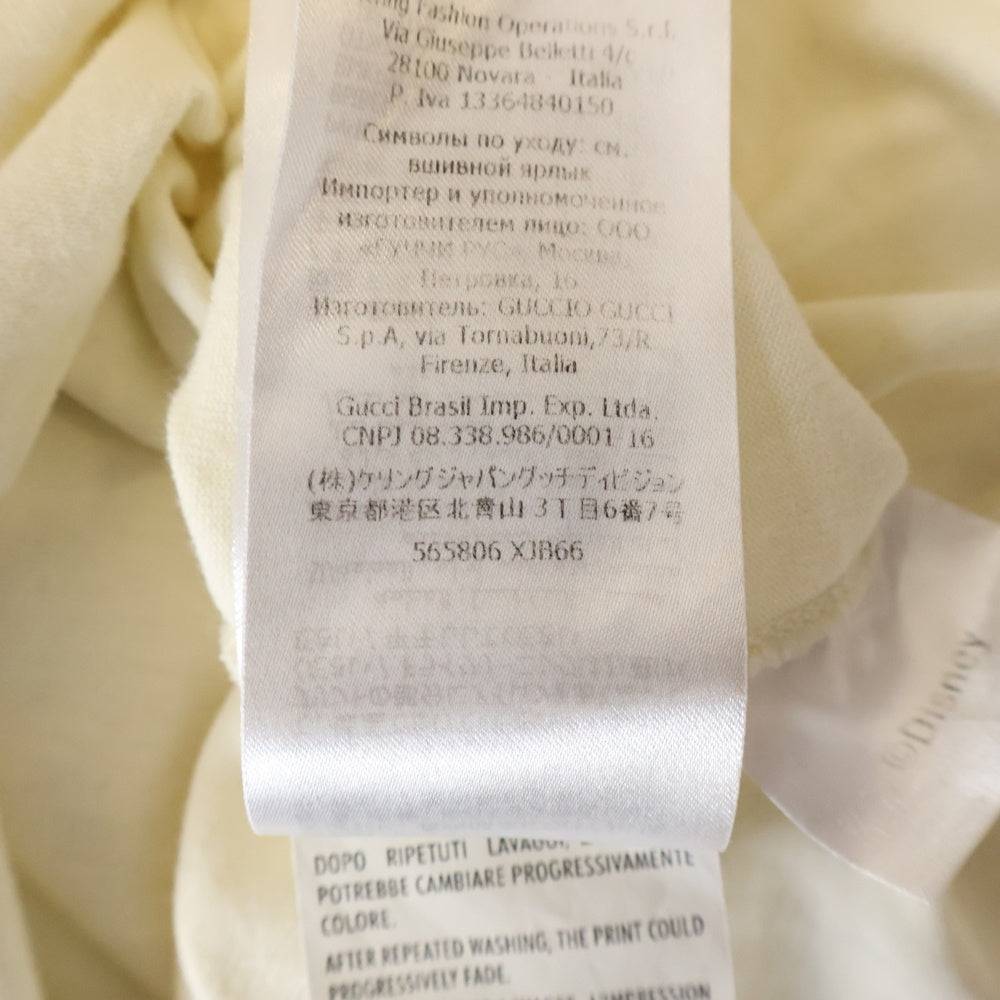 GUCCI(グッチ) × Disney Mickey Mouse 半袖Tシャツ カットソー ホワイト 565806 XJB66