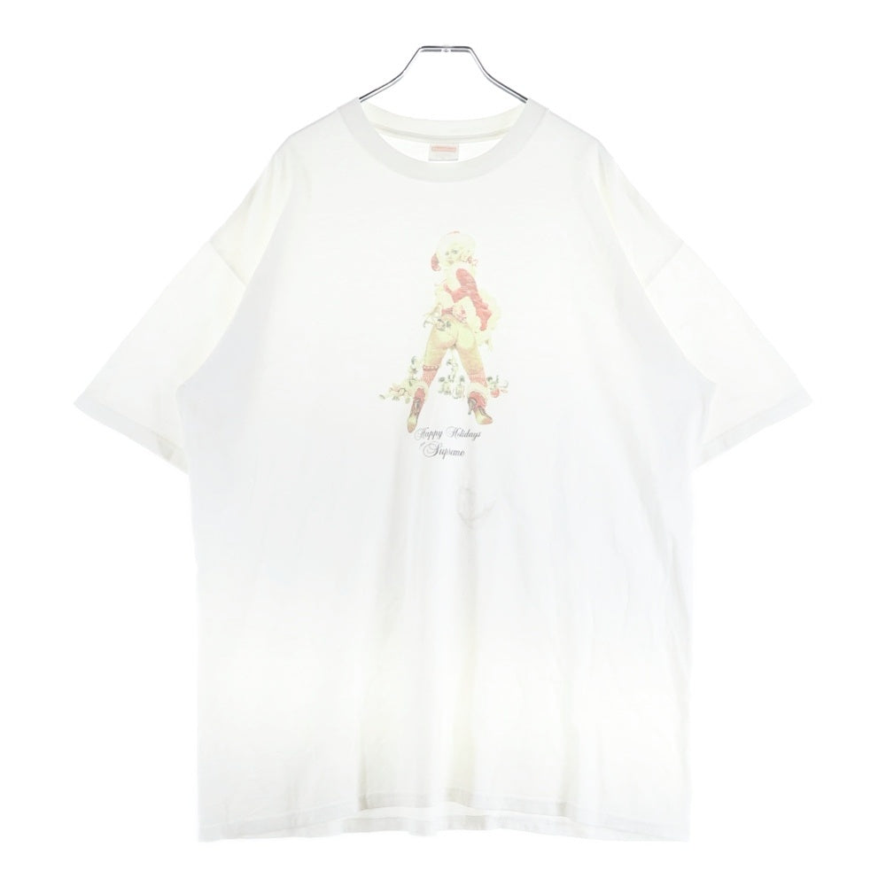 SUPREME(シュプリーム) 01AW Happy Holidays Friends And Family Tee ハッピーホリデイズ フレンズアンドファミリー クリスマス クルーネック 半袖Tシャツ カットソー ホワイト