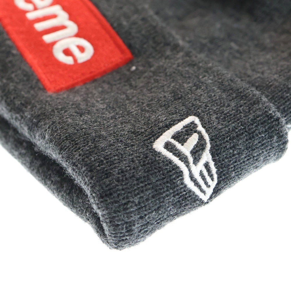 SUPREME(シュプリーム) 21AW × NEW ERA Box Logo Beanie ニューエラ ボックスロゴ ニットビーニー グレー