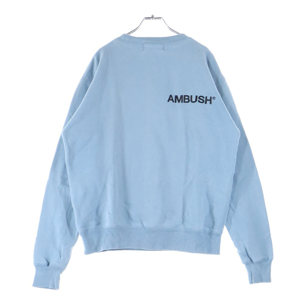 AMBUSH(アンブッシュ) クルーネック コットンロゴスウェット トレーナー ブルー 12111480-B