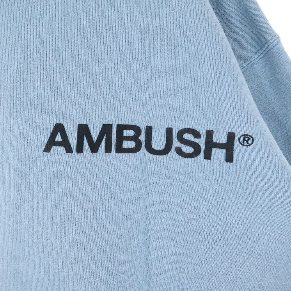 AMBUSH(アンブッシュ) クルーネック コットンロゴスウェット トレーナー ブルー 12111480-B