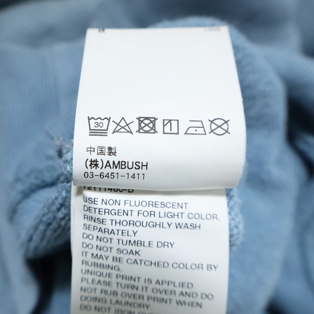 AMBUSH(アンブッシュ) クルーネック コットンロゴスウェット トレーナー ブルー 12111480-B
