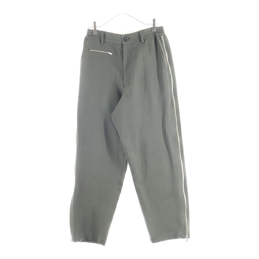 UNDERCOVER(アンダーカバー) 23AW シェットランドウール ZIPデザインセットアップ テーラードジャケット ノータックスラックスパンツ カーキ UC2C4104-1 UC2C4504-1