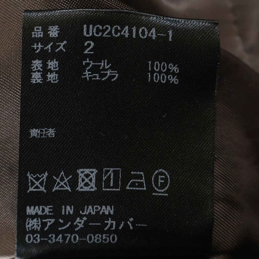 UNDERCOVER(アンダーカバー) 23AW シェットランドウール ZIPデザインセットアップ テーラードジャケット ノータックスラックスパンツ カーキ UC2C4104-1 UC2C4504-1