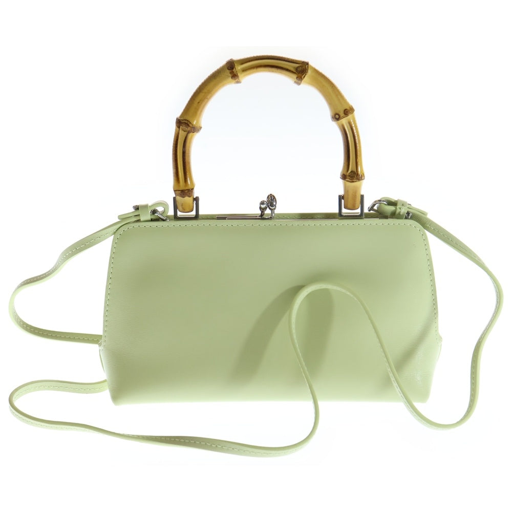 JIL SANDER(ジルサンダー) GOJI MINI BAMBOO がま口 ミニバンブー ハンドバッグ ショルダーバッグ グリーン J07WD0029