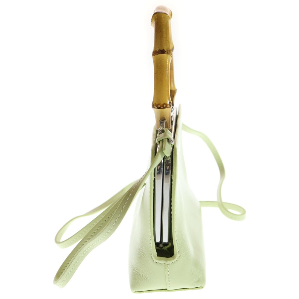 JIL SANDER(ジルサンダー) GOJI MINI BAMBOO がま口 ミニバンブー ハンドバッグ ショルダーバッグ グリーン J07WD0029