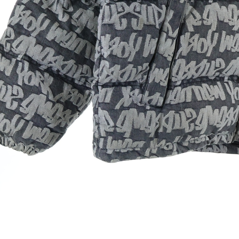 SUPREME(シュプリーム) 22SS Fat Tip Jacquard Denim Puffer Jacket ファット ティップ ジャカード デニム パファー ジャケット ブラック