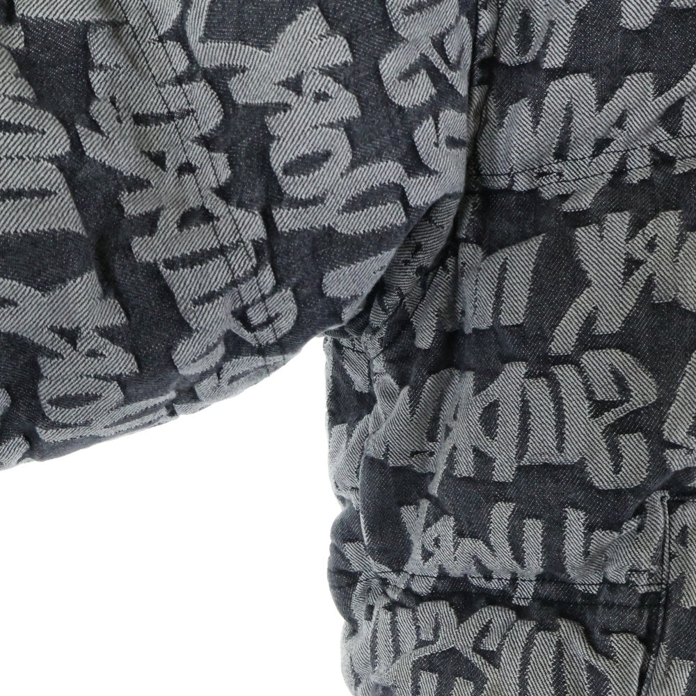 SUPREME(シュプリーム) 22SS Fat Tip Jacquard Denim Puffer Jacket ファット ティップ ジャカード デニム パファー ジャケット ブラック