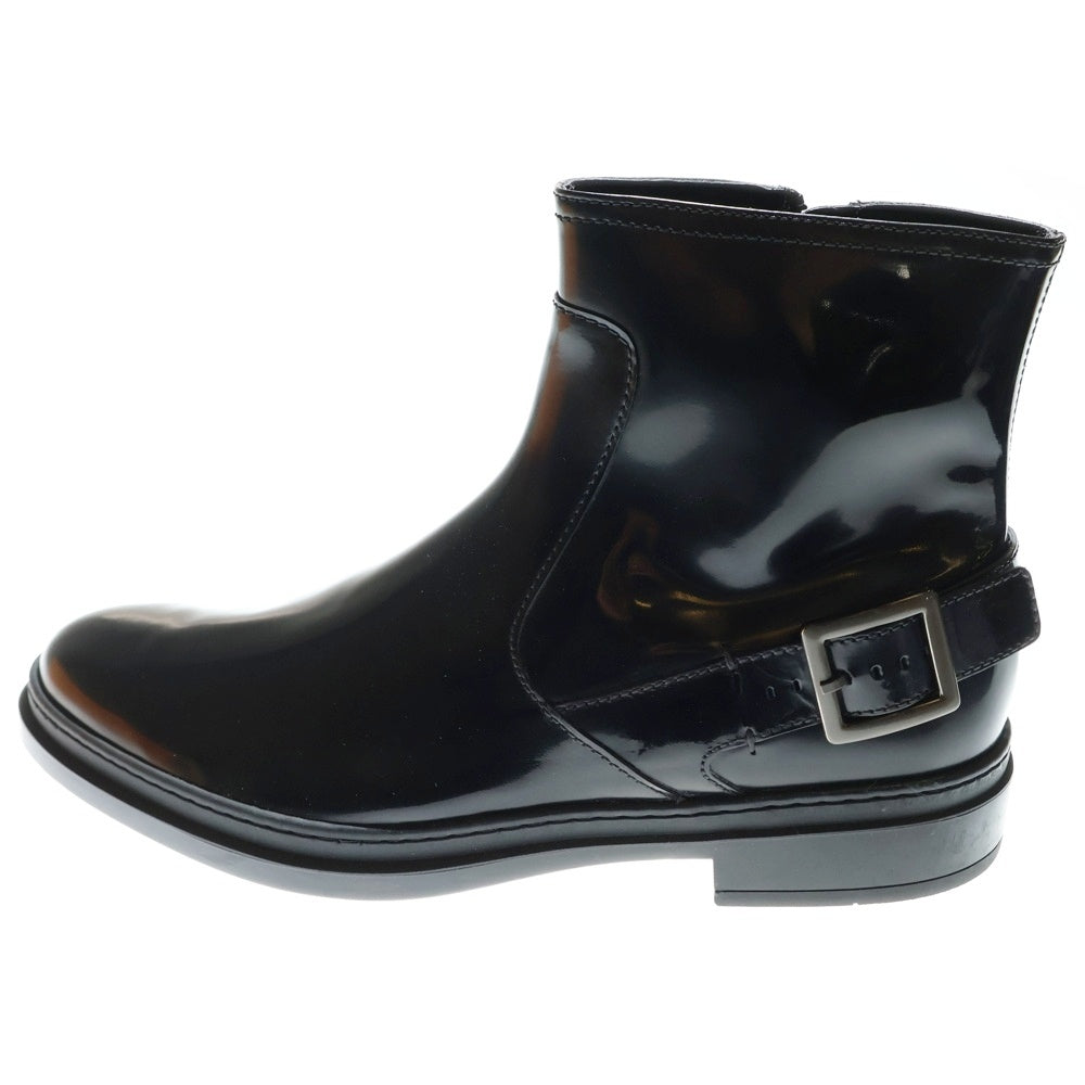 TOD'S(トッズ) サイドジップ レザー ショートブーツ ブラック