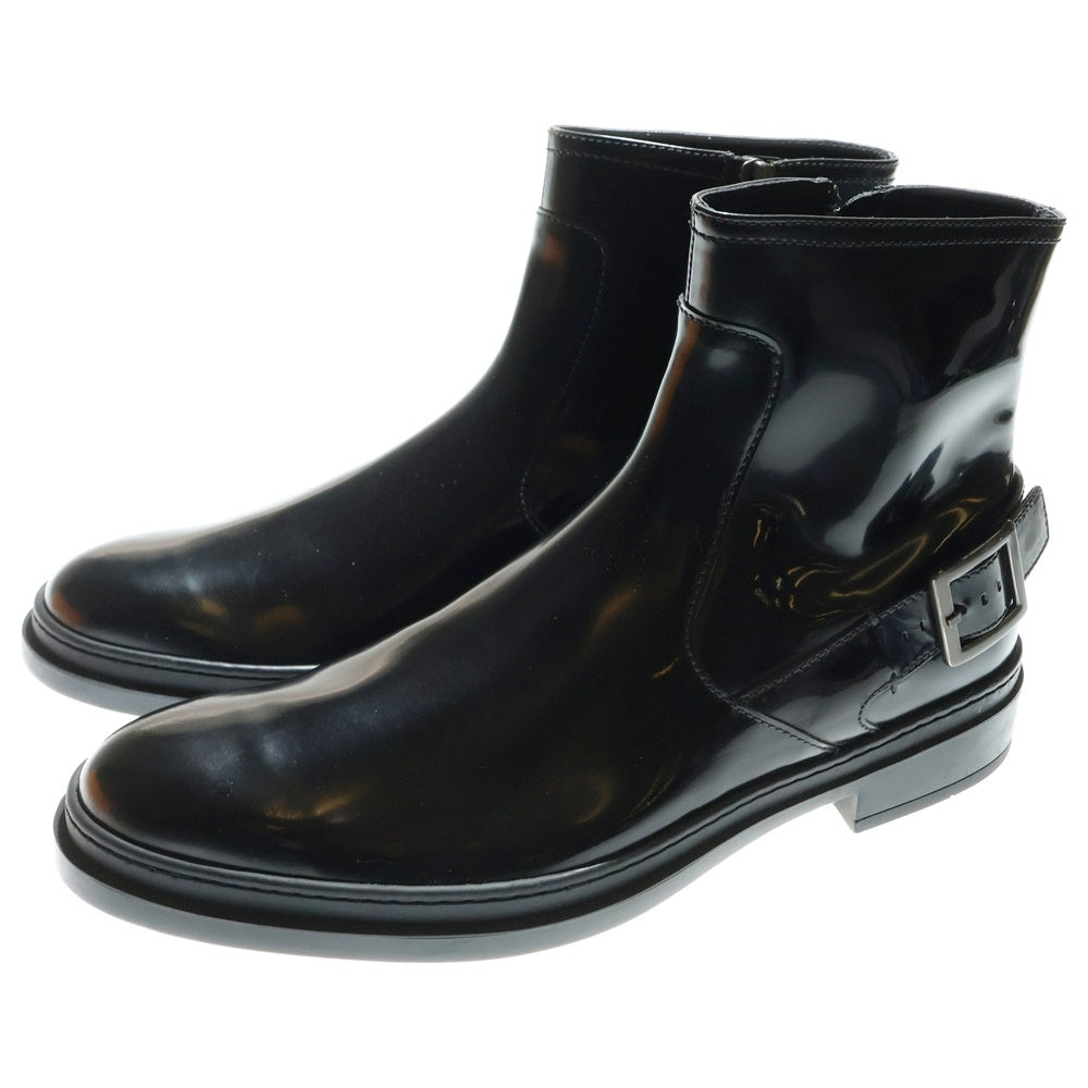 TOD'S(トッズ) サイドジップ レザー ショートブーツ ブラック