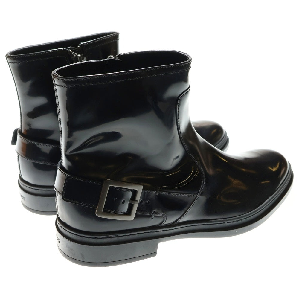 TOD'S(トッズ) サイドジップ レザー ショートブーツ ブラック