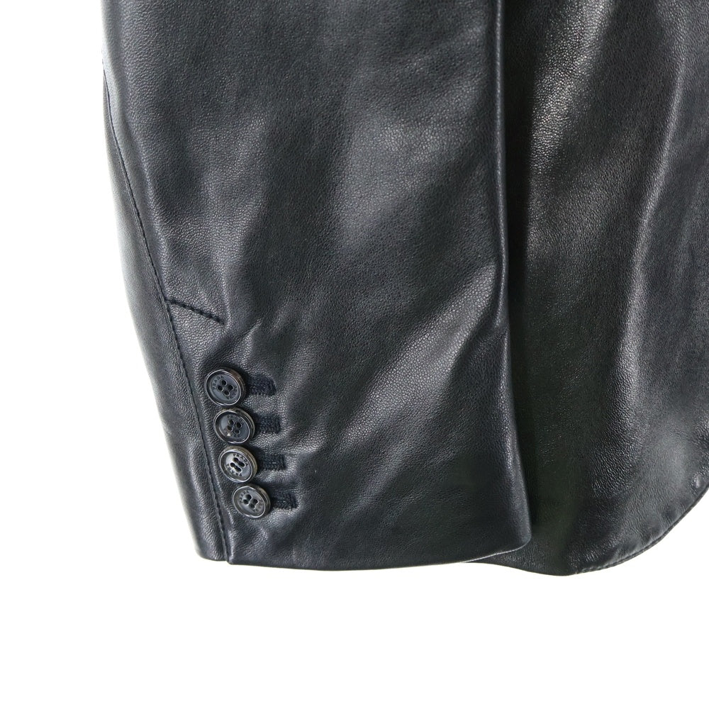PRADA(プラダ) 3B レザー シングルテーラードジャケット ブラック