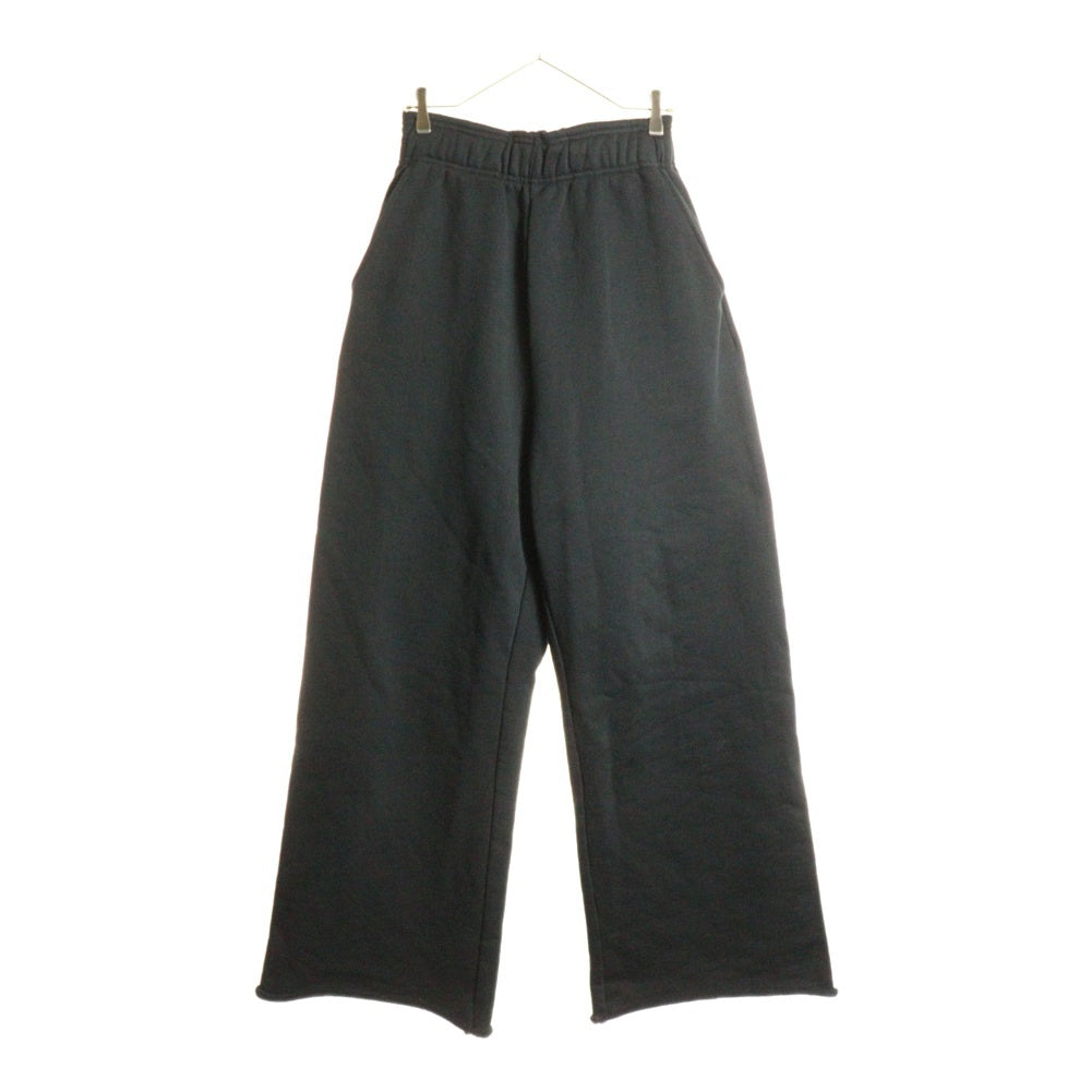 entire studios(エンタイア スタジオ) SWEATPANT カットオフ ワイド スウェットパンツ ブラック ES2489