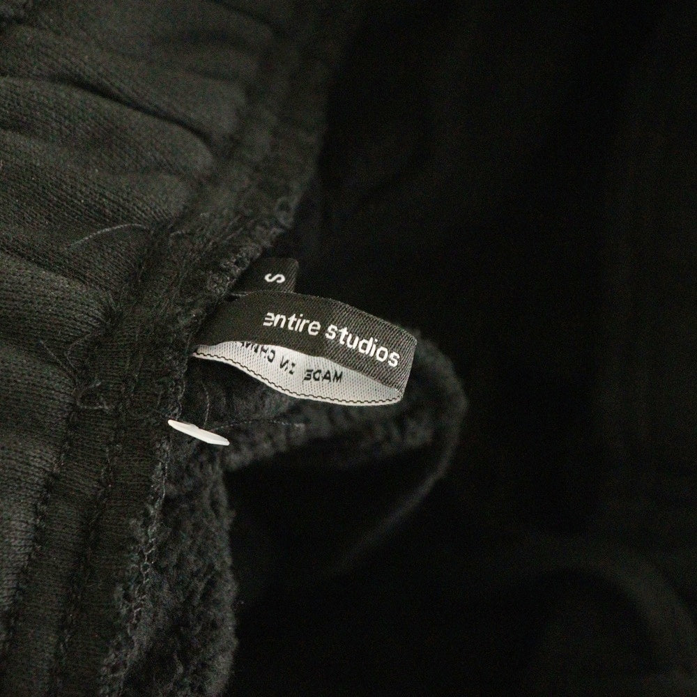 entire studios(エンタイア スタジオ) SWEATPANT カットオフ ワイド スウェットパンツ ブラック ES2489