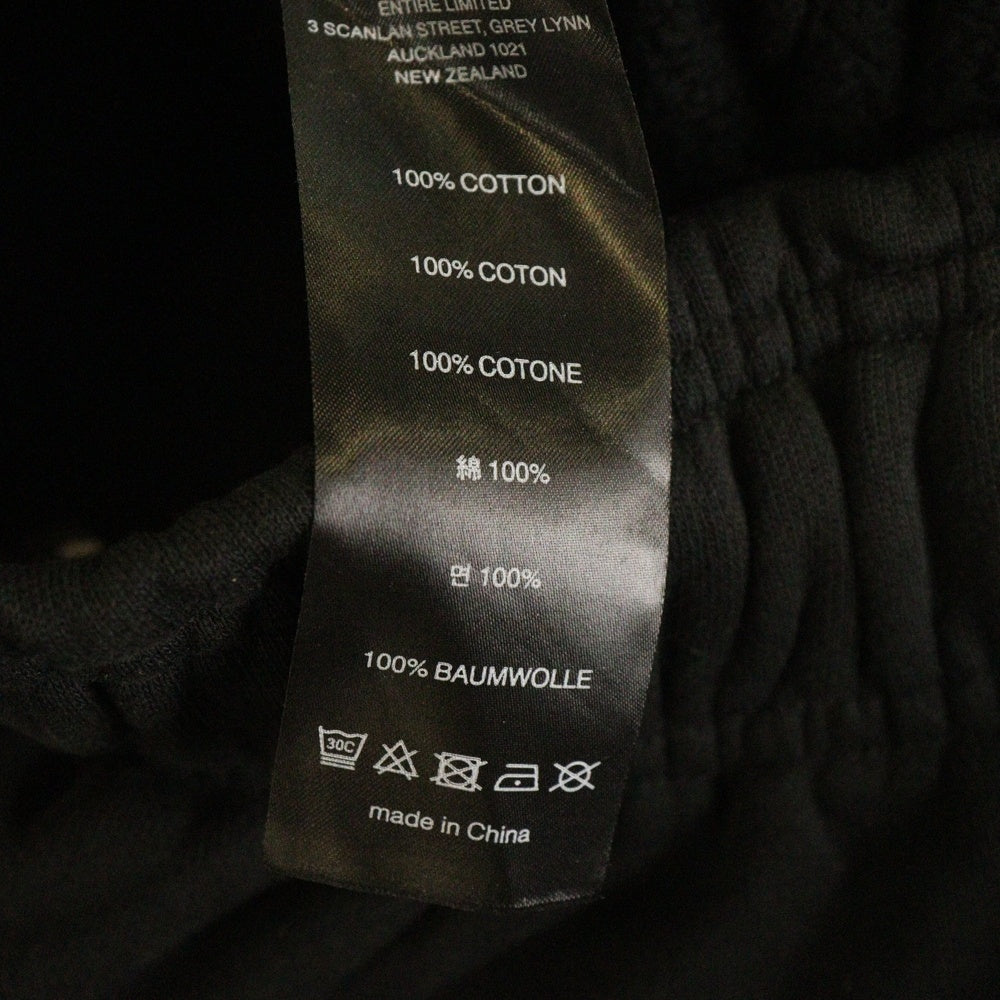 entire studios(エンタイア スタジオ) SWEATPANT カットオフ ワイド スウェットパンツ ブラック ES2489