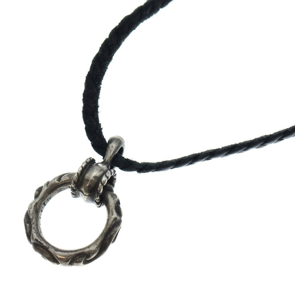 CHROME HEARTS(クロムハーツ) EWLP SCRL アイウェアループ スクロールバンドレザーブレイドネックレス