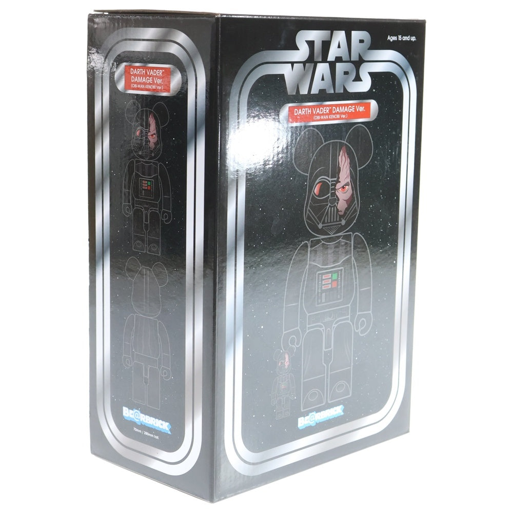 MEDICOM TOY(メディコムトイ) ベアブリック DARTH VADER TM DAMAGE Ver 1000% ダースベイダー ダメージ加工バージョン ブラック フギュア 人形