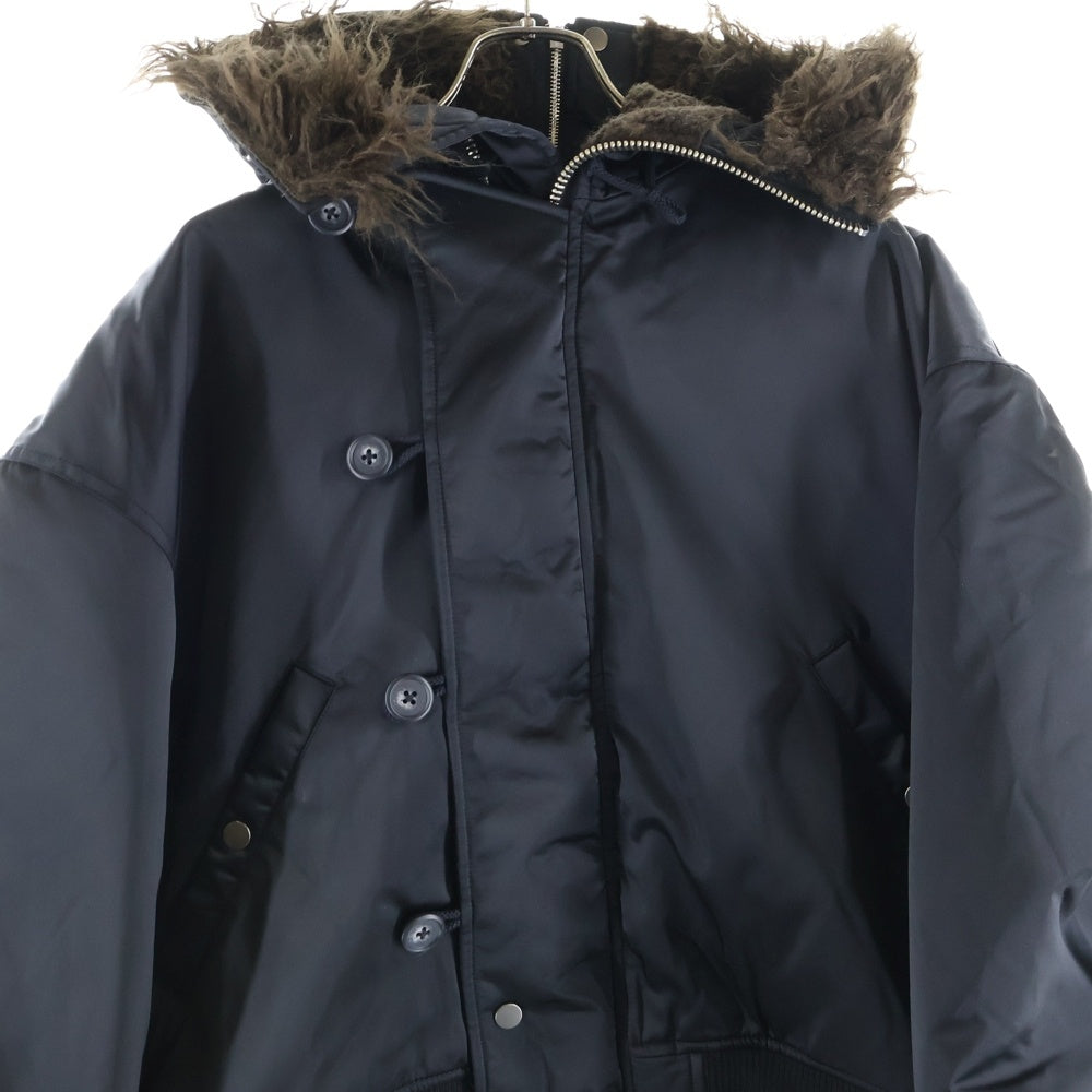 Jieda(ジエダ) THINSULATE N-2A JACKET ファー付き フライトジャケット ダウンジャケット ブラック JIE-25W-JK02