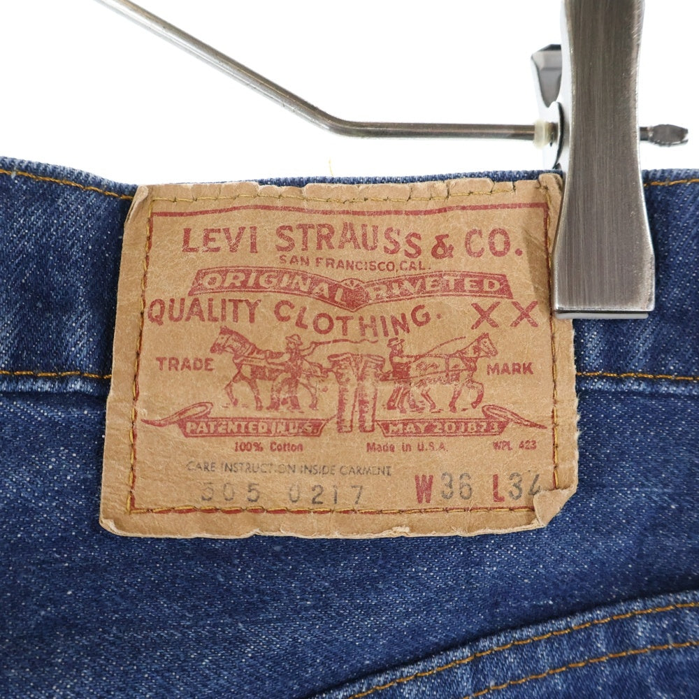 Levi's(リーバイス) 70S 505-0217 66前期 ボタン裏5刻印 スモールe 42TALON 並行ステッチ 脇割りデニムパンツ インディゴ