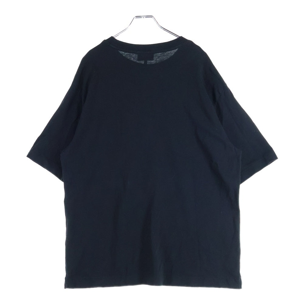 MAISON KITSUNE(メゾンキツネ) ロゴ刺繍 半袖Tシャツ カットソー ブラック OM00122KJ0119