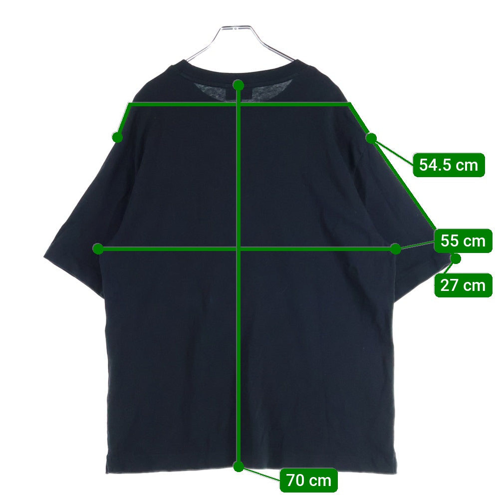 MAISON KITSUNE(メゾンキツネ) ロゴ刺繍 半袖Tシャツ カットソー ブラック OM00122KJ0119