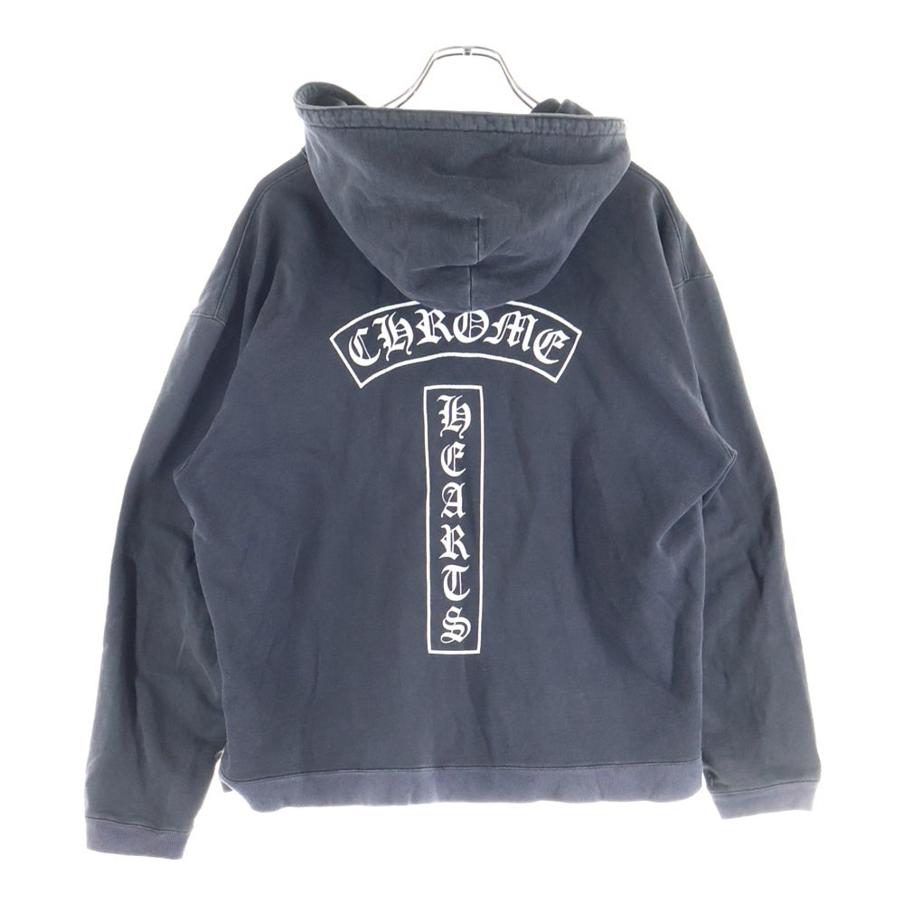 CHROME HEARTS(クロムハーツ) OLD T BAR DAGGER ZIP HOODIE Tバー ダガージップ パーカー ブラック