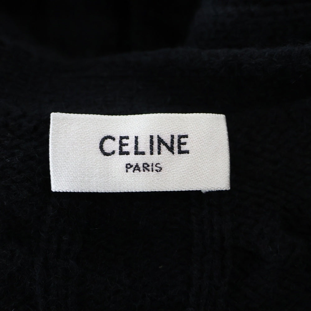 CELINE(セリーヌ) 23AW トリオンフ カシミヤ Vネックカーディガン セーター ブラック 2AD5G362W