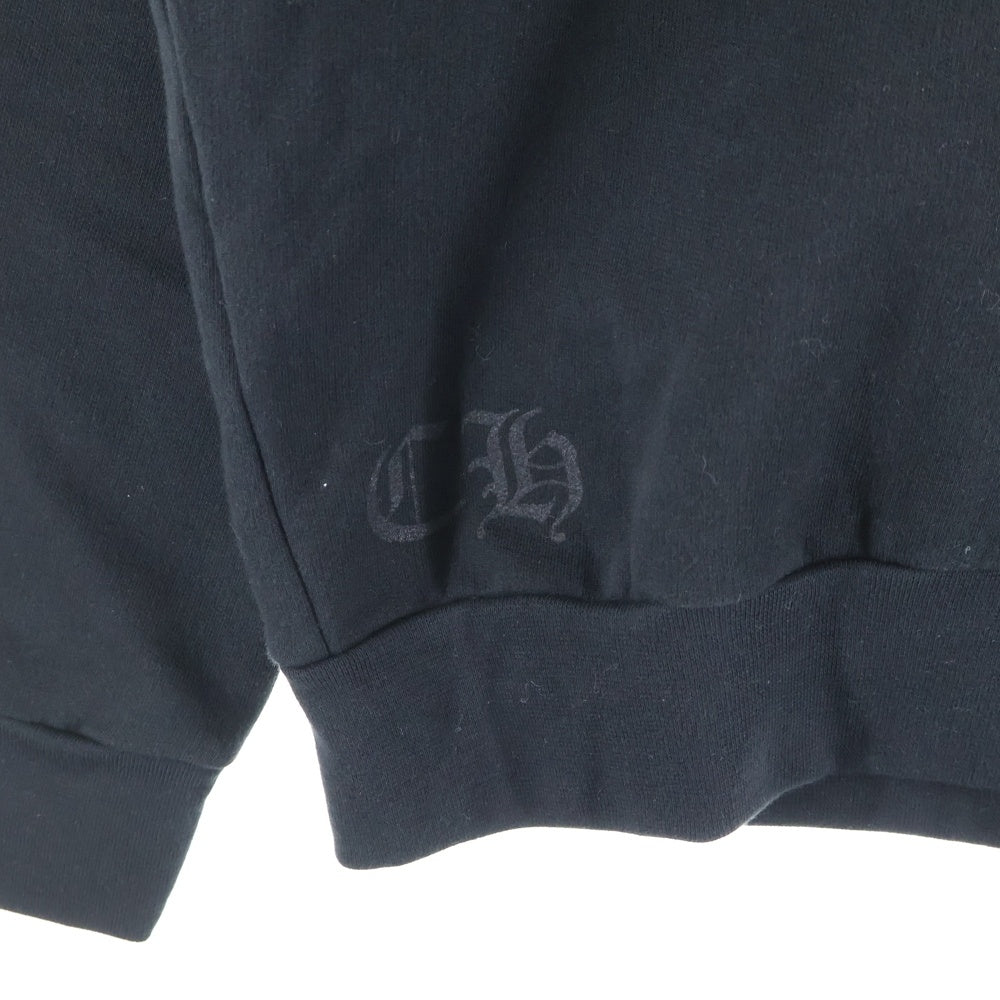 CHROME HEARTS(クロムハーツ) SWTSHRT PLVR ネックロゴプリント クルーネックスウェットトレーナー ブラック