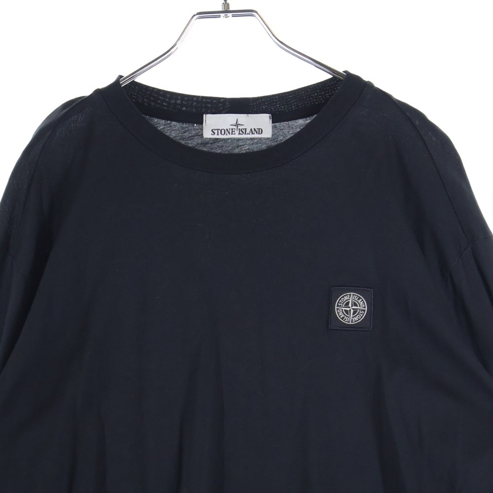 STONE ISLAND(ストーンアイランド) ロゴパッチ 長袖Tシャツ ロンT カットソー ブラック 101522713