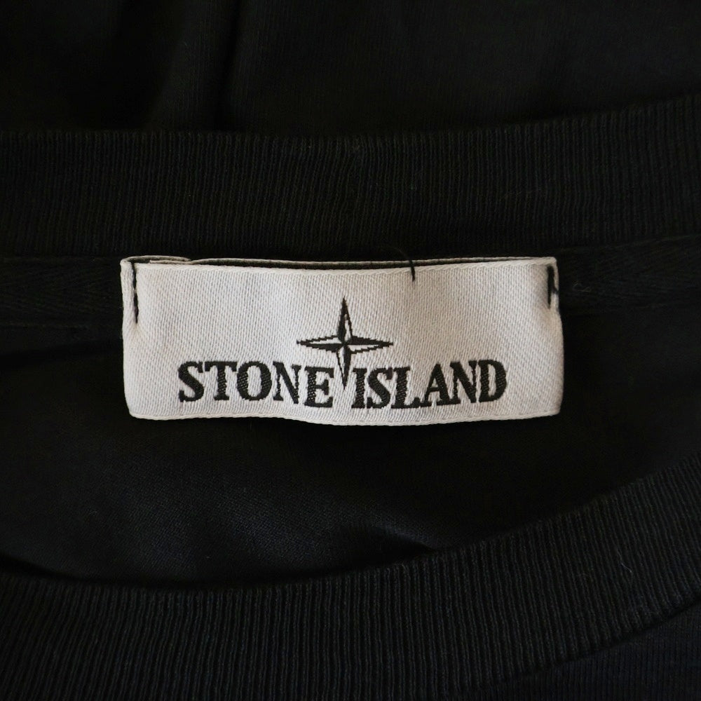 STONE ISLAND(ストーンアイランド) ロゴパッチ 長袖Tシャツ ロンT カットソー ブラック 101522713