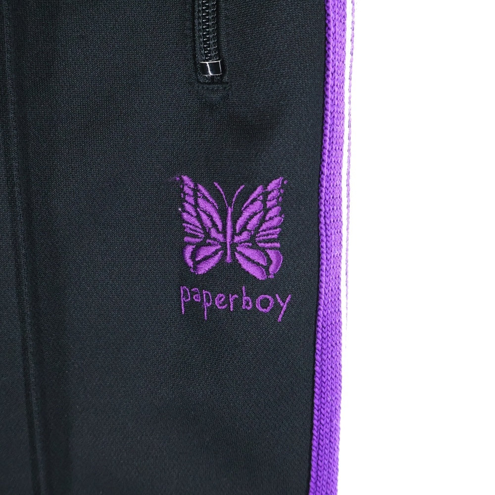 Needles(ニードルス) パピヨン刺繍 サイドライン トラックパンツ ブラック EJ341