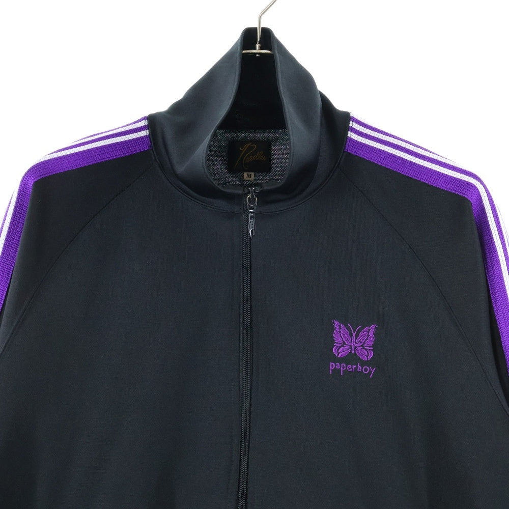 Needles(ニードルス) パピヨン刺繍 アームライン トラックジャケット ブラック EJ340