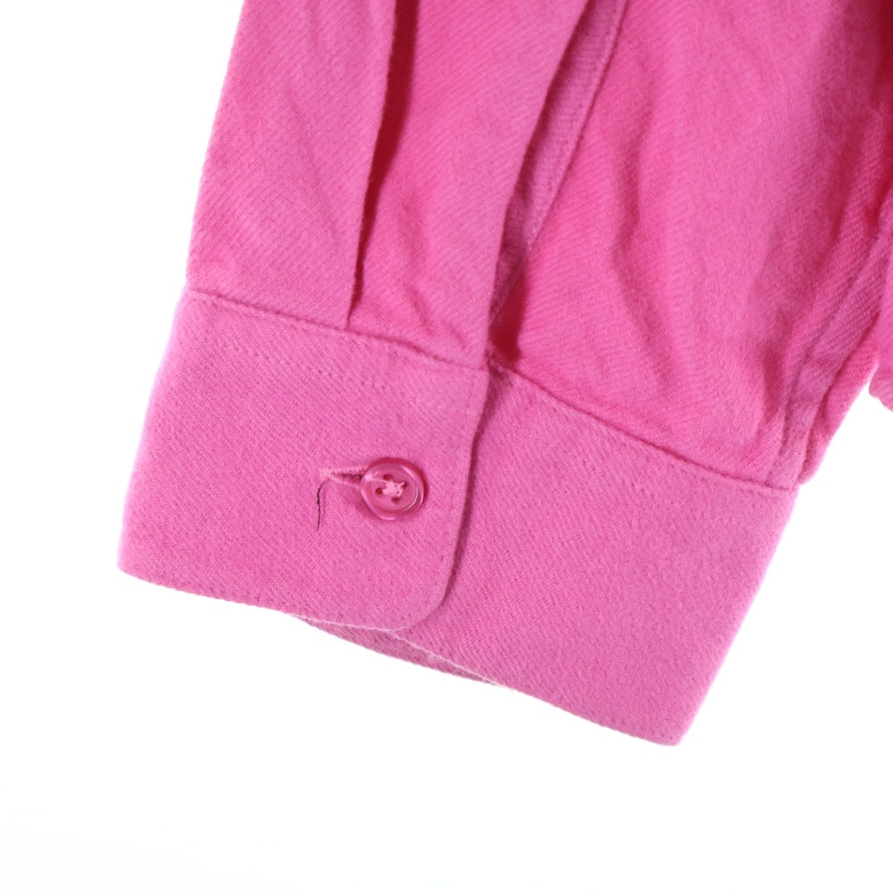 SUPREME(シュプリーム) 23AW FLANNEL SHIRT ロゴ刺繍 フランネルシャツ 長袖シャツ ピンク