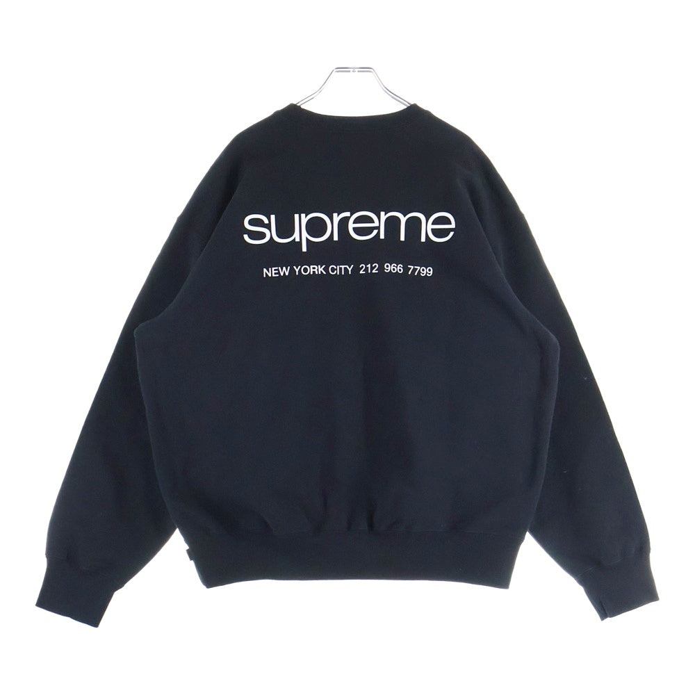 SUPREME(シュプリーム) 23aw NYC Crewneck ロゴプリント クルーネックトレーナー スウェット ブラック