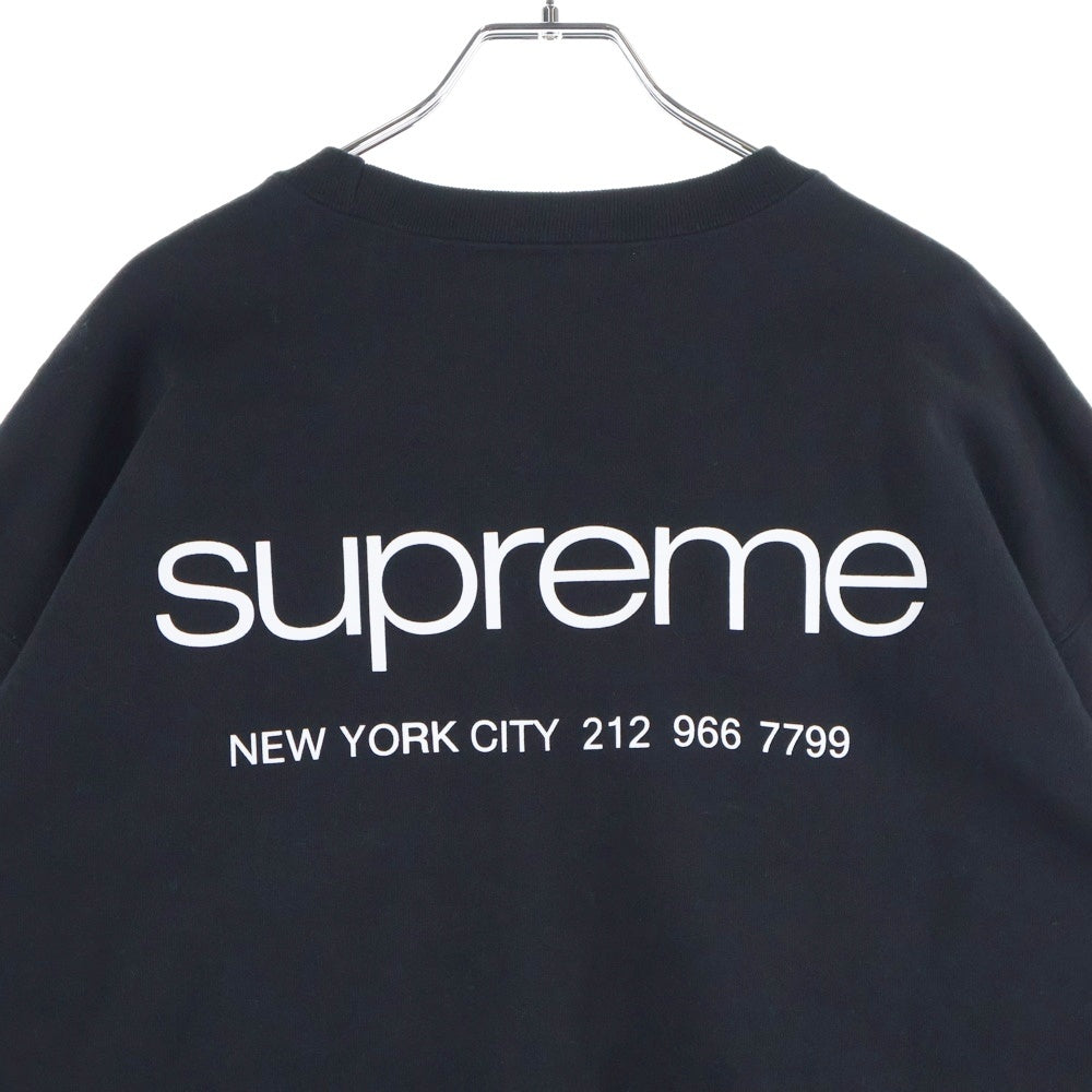 SUPREME(シュプリーム) 23aw NYC Crewneck ロゴプリント クルーネックトレーナー スウェット ブラック