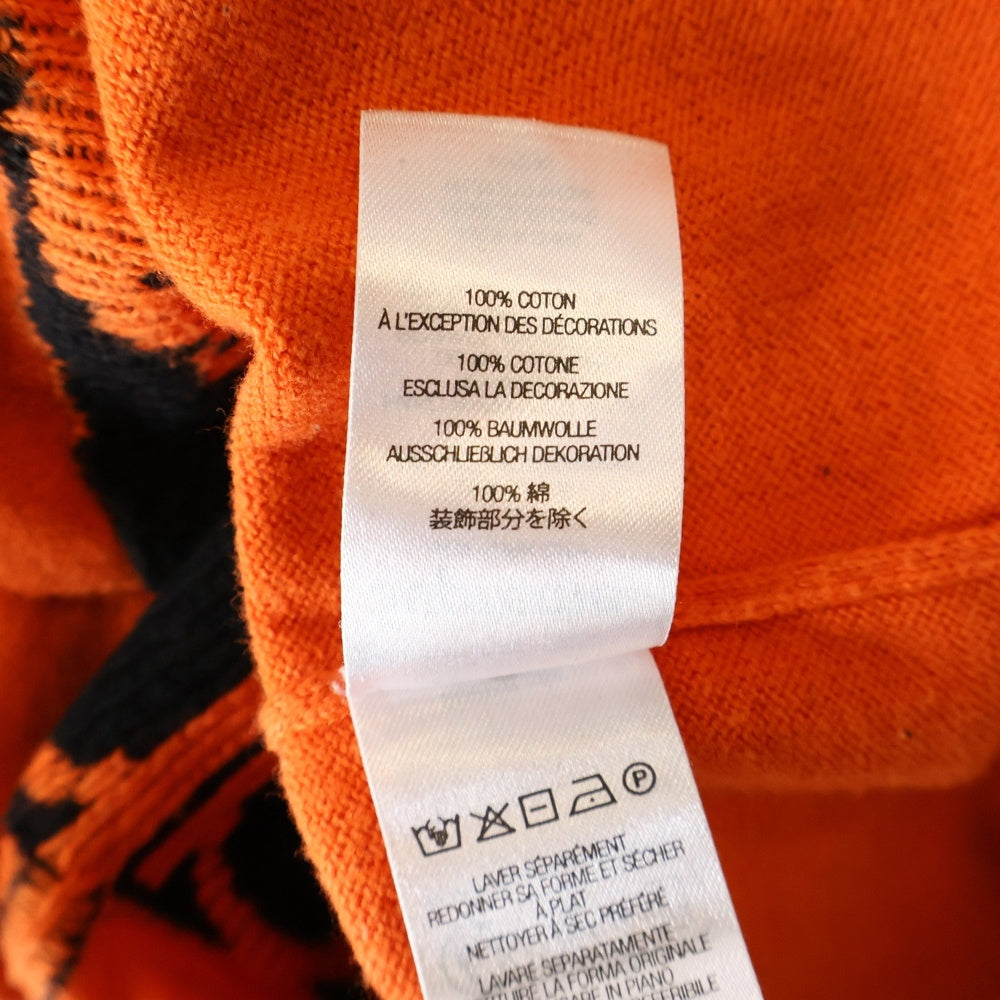 SUPREME(シュプリーム) 23AW Big Cats Jacquard L/S Top ジャガード刺繍 クルーネックセーター ニット オレンジ