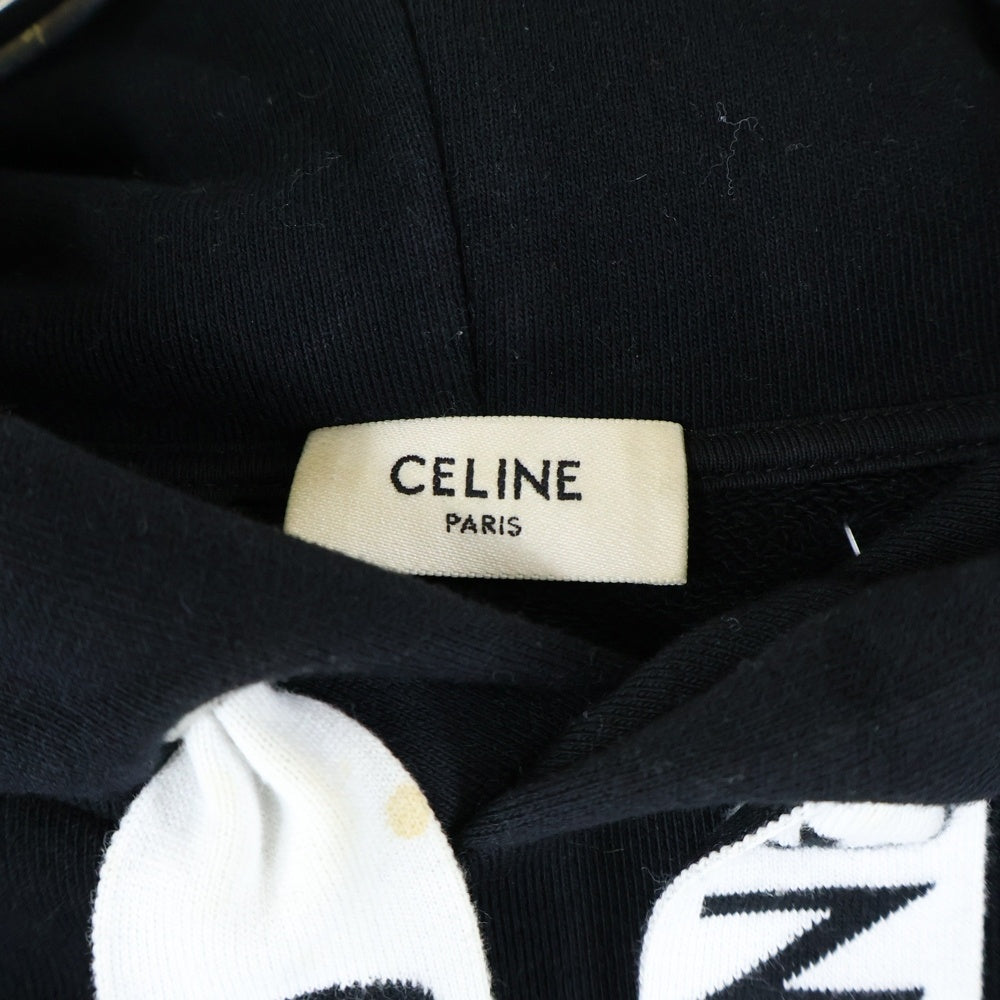 CELINE(セリーヌ) 21AW Loose Hoodie プルオーバースウェットパーカー フーディー ブラック 2Y468670Q