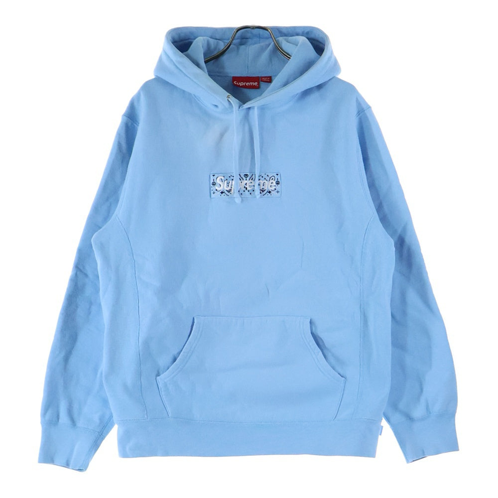 SUPREME(シュプリーム) 19AW Bandana Box Logo Hooded Sweatshirt バンダナボックスロゴ プルオーバーパーカー フーディー ブルー
