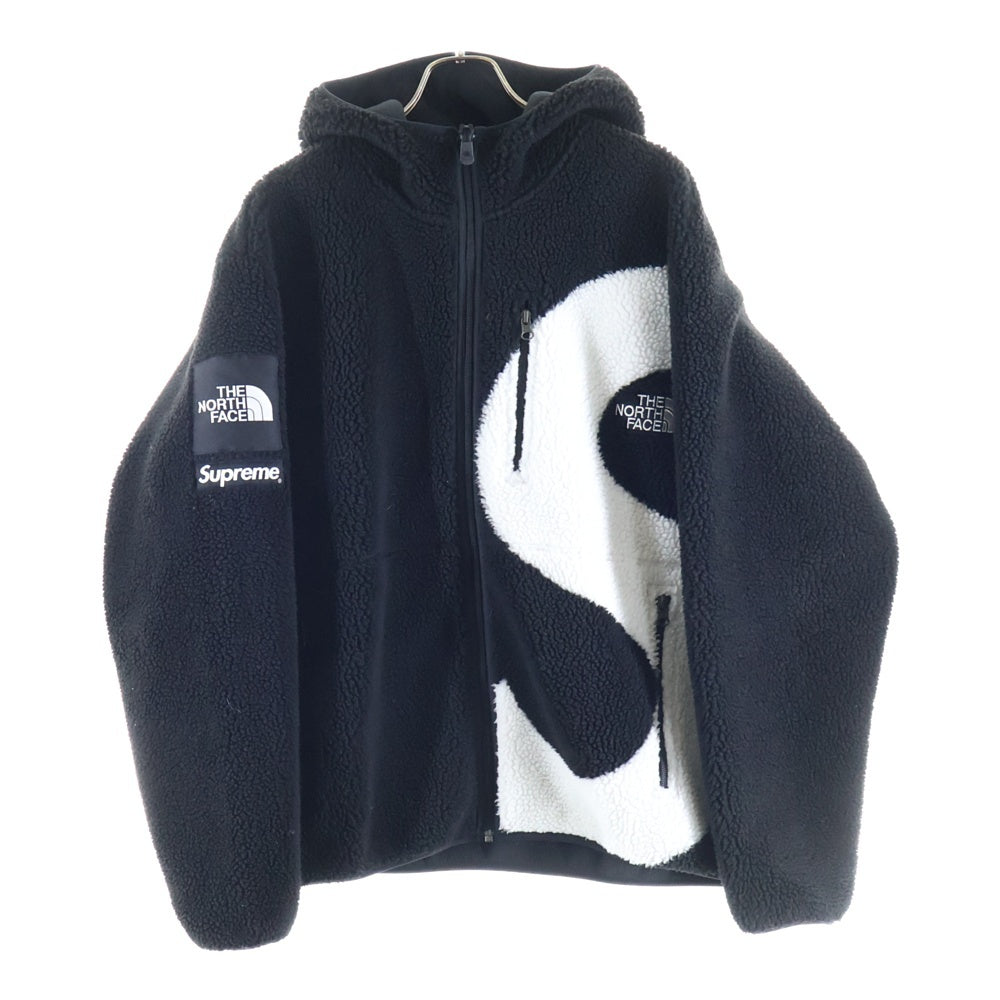 SUPREME(シュプリーム) 20AW ×THE NORTH FACE S Logo Hooded Fleece Jacket ザノースフェイス Sロゴ フリース ジャケット ブラック NT620041