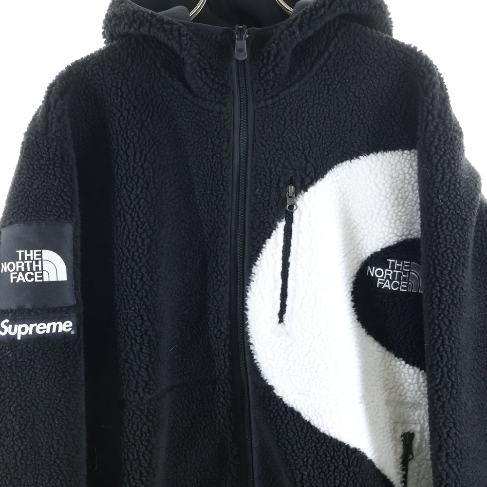 SUPREME(シュプリーム) 20AW ×THE NORTH FACE S Logo Hooded Fleece Jacket ザノースフェイス Sロゴ フリース ジャケット ブラック NT620041
