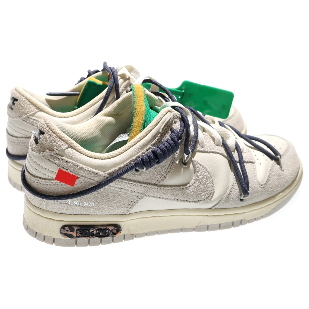 NIKE(ナイキ) ×OFF WHITE DUNK LOW The 50 Collection Lot 20 DJ0950-115 オフホワイト ダンクロー ローカットスニーカーシューズ グレー/グリーン US9/27.0cm