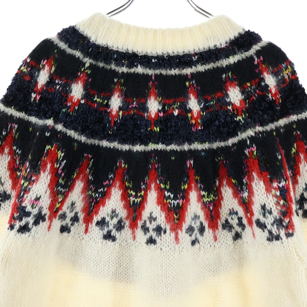 COOHEM(コーヘン) 19AW MOHAIR NORDIC SWEATER モヘア クルーネックニット セーター マルチ 10-194-023
