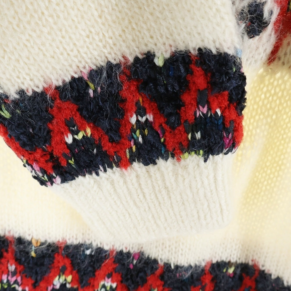 COOHEM(コーヘン) 19AW MOHAIR NORDIC SWEATER モヘア クルーネックニット セーター マルチ 10-194-023