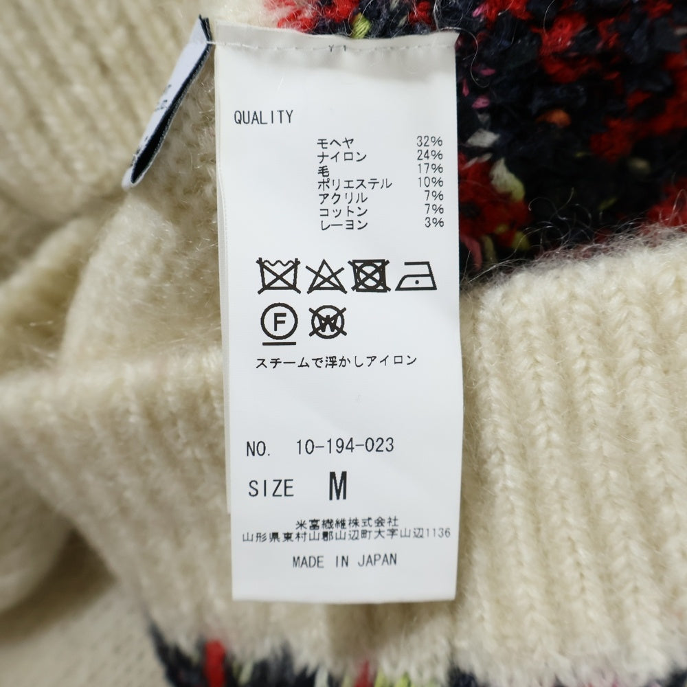 COOHEM(コーヘン) 19AW MOHAIR NORDIC SWEATER モヘア クルーネックニット セーター マルチ 10-194-023
