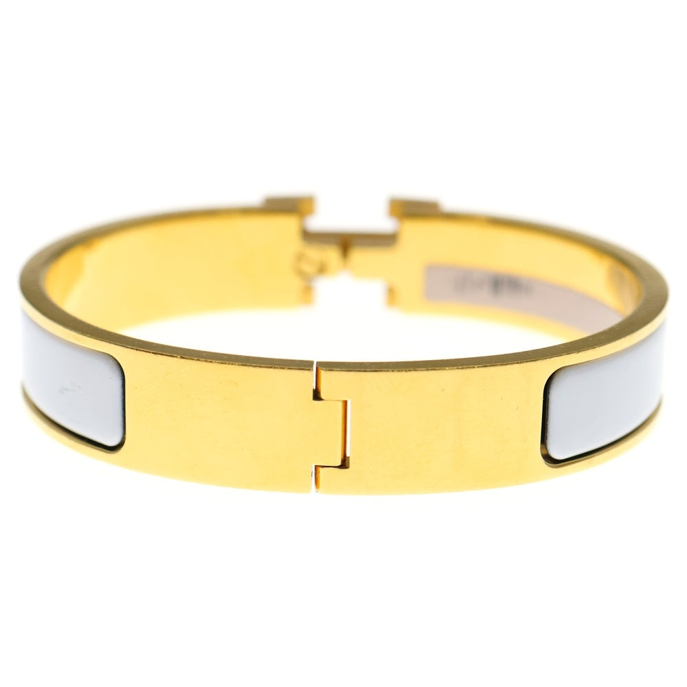 HERMES(エルメス) PM クリックH ブレスレット バングル ゴールド/ホワイト