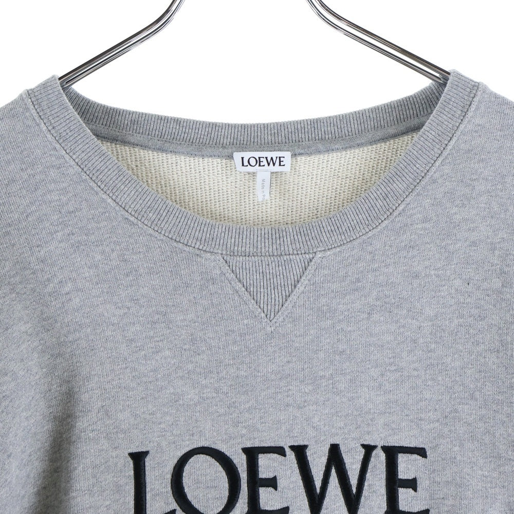 LOEWE(ロエベ) アナグラム ロゴ刺繍 クルーネックスウェット トレーナー グレー H526Y24J07